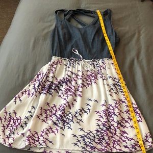 BCBG Generation Backless Denim/Bird Dress